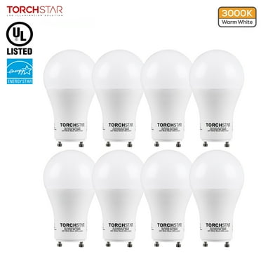 TORCHSTAR GU24 Base A19 LED Light Bulb 3 Years Warranty Energy Star & UL-Listed Pack of 4 Replacing CFL Ceiling Light for Home 3000K Warm White 310° 60W Equiv 9W Dimmable 840 Lumens TORCHSTAR GU24 Base A19 LED Light Bulb 3 Years Warranty Energy Star & UL-Listed Pack of 4 Replacing CFL Ceiling Light for Home 3000K Warm White 310° 60W Equiv 9W Dimmable 840 Lumens